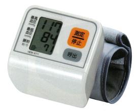 手首式デジタル自動血圧計